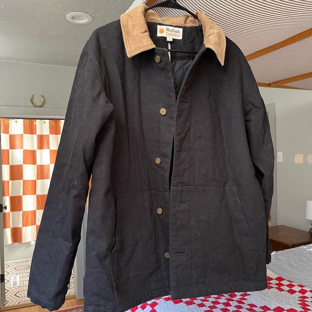 Black Button-Up Work Jacket - Picture 4 of 6